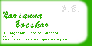 marianna bocskor business card